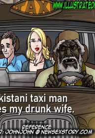 illustratedinterracial – Pakistani taxi man takes my drunk wife