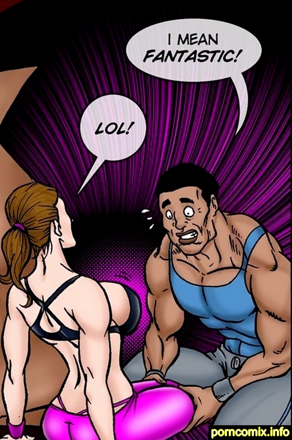 Порно комикс fitness фото 63